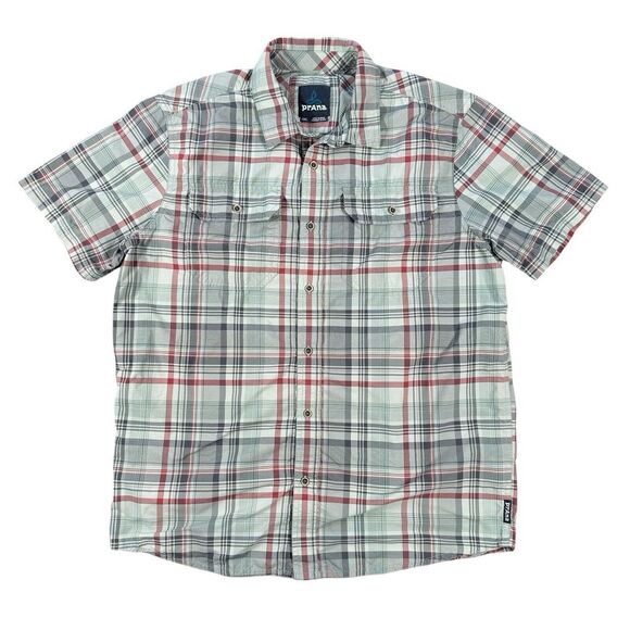 Prana Other - Prana Small Gray Plaid Short Sleeve Button Up Men's‎ Hiking Shirt